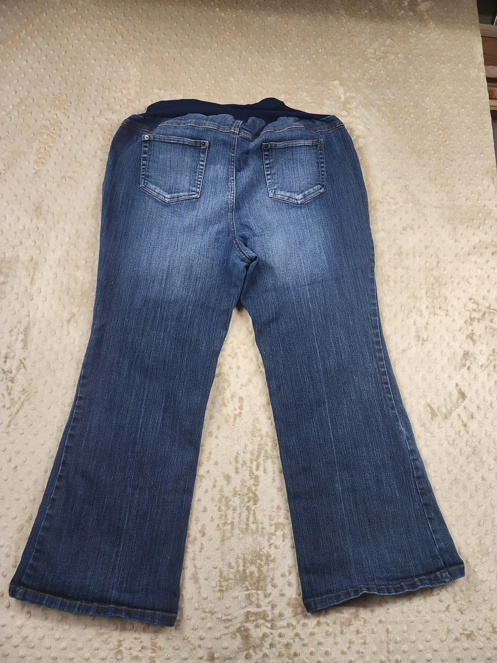 Motherhood Maternity Bootcut Flare Jeans with Stretch Panel Plus-Size 1X